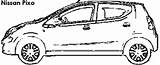 Pixo Nissan Dimensions sketch template