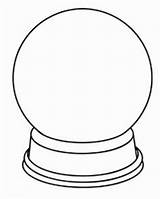 Globe Snow Coloring Template Clipart Snowglobe Pages Globes Christmas Outline Winter Printable Crafts Blank Clip Drawing Easy Colouring Snowglobes Adult sketch template