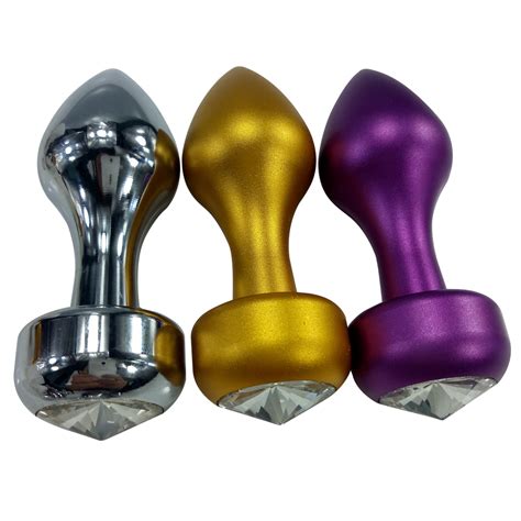 3 Color For Choose Medium Size Crystal Bullet Shape Metal Anal Plug