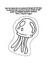 Coloring Squarepants Spongebob Jellyfish Pages Puppet sketch template