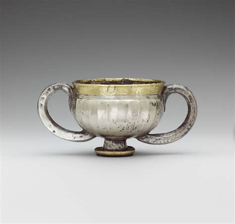 gilded silver cup   handles anatolian  part   early bronze age