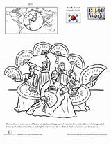 Korea Coloring South Korean Color Pages Worksheet Worksheets Education Designlooter Geography Places Arts First Crafts Year Colouring 453px 04kb Choose sketch template