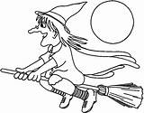Coloring Pages Halloween Pintar Witch Bruxa Kids sketch template