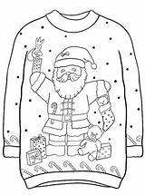Sweater Christmas Ugly Foute Coloring Kerst Kids Kersttrui Fun Kleurplaten Pages Sweaters Personal Create Kleurplaat Zo Kleuren sketch template