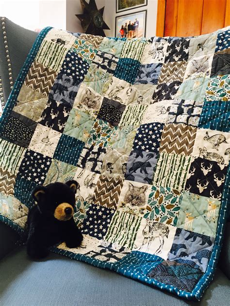 woodland themed baby blanket  adventures  lolo
