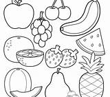 Coloring Fruit Print Pages sketch template
