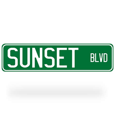 sunset boulevard blvd street sign bluescentric