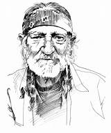Willie Nelson Sketch Paintingvalley sketch template
