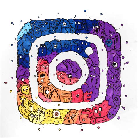 doodle art instagram logo  lilparac  deviantart images