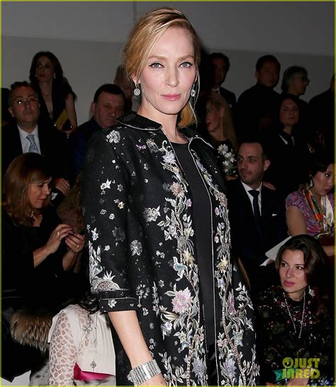 Full Sized Photo Of Uma Thurman Shows Off Her Legs At Guo Pei Fashion