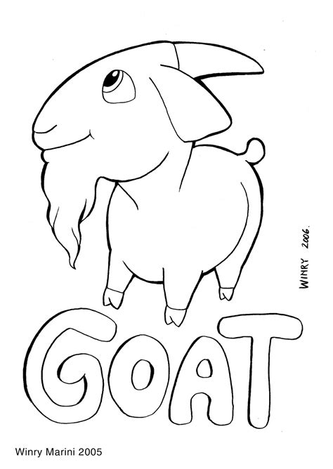 art  lore goat coloring page mewarnai kambing
