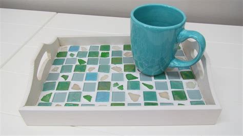 sea glass  tile serving tray etsy tile serving trays sea glass