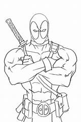 Deadpool Coloring Pages Boys Printable sketch template