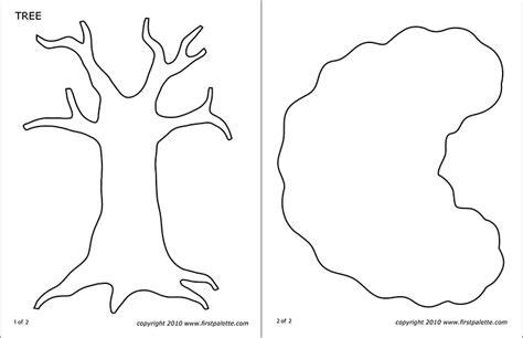 tree  printable templates coloring pages firstpalettecom