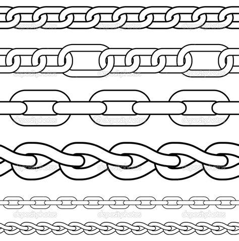 metal chain drawing draw easy