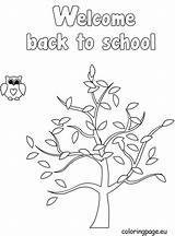 Welcome Back School Coloring Pages Template Printable Color Getcolorings Colorin sketch template