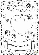 Coloring Pages Happy Valentines Cards Sheets Valentine Card Printable Heart Colouring Drawing Visit Paper Crafts sketch template