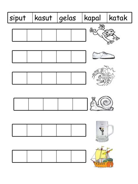 bahasa melayu    kindergarten worksheets preschool