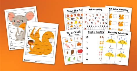 fall worksheets  preschool