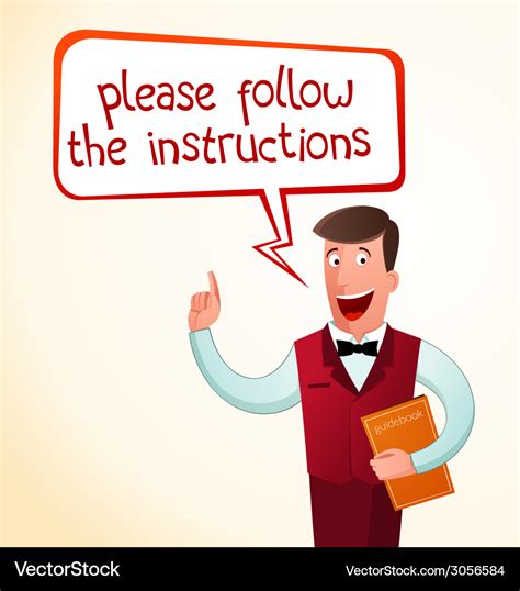 give  instruction royalty  vector image vectorstock
