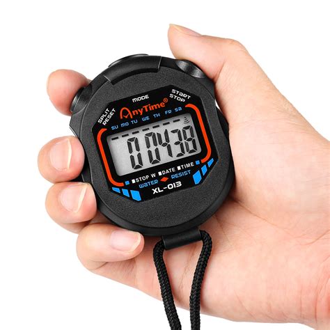 digital stopwatch timer water resistant chronograph  large lcd