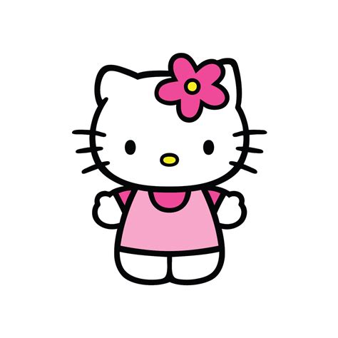 kitty  digital  pink sanrio clip art flower etsy