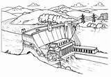 Hydroelectric Hoover Hydro Hydropower sketch template