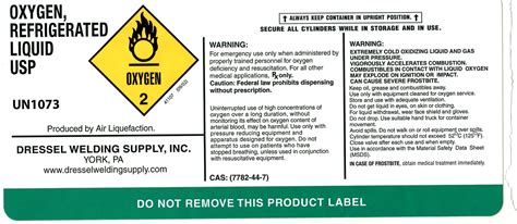 product images oxygen  packaging labels appearance