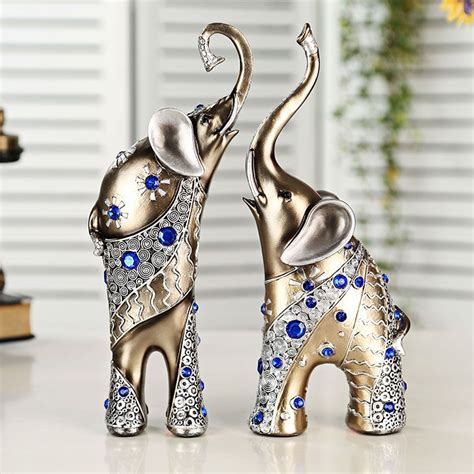 unique elephant figurines statue decorative figurines exquisite resin figures home decoration