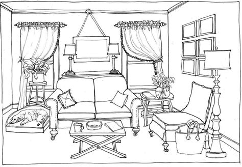 printable furniture coloring pages