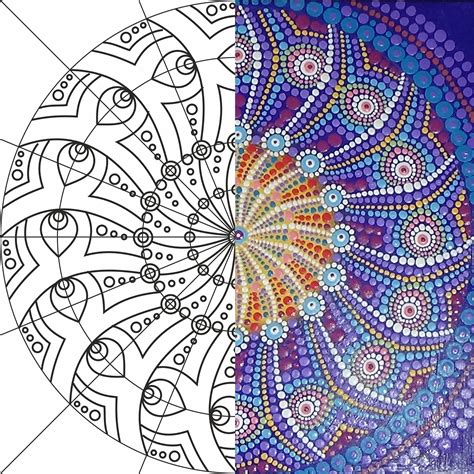 dot painting  printable dot mandala patterns