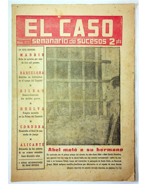 el caso semanario de sucesos 313 3 de mayo de 1958 vvaa prensa