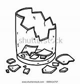Broken Glass Cartoon Clipart Vector Cracked Hand Bottle Sketch Illustration Drawn Style Isolated Background Drawing Coloring Pic Mirror Clipground Shutterstock sketch template