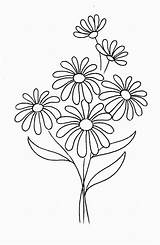 Daisy Flower Drawing Coloring Tumblr Easy Drawings Pages Flowers Daisies Kids Doodle Tattoo Draw Embroidery Pattern Yellow Line Simple Petal sketch template