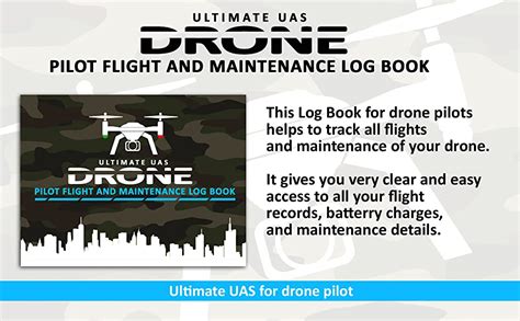 ultimate uas drone pilot flight  maintenance log book head easy  amazoncom