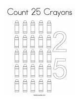 Coloring Count Pages Crayons Numbers sketch template