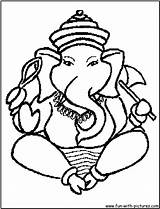 Coloring Ganesh Ganesha Shiva Ganpati Mythology Hindu Goddesses Getdrawings Chaturthi sketch template