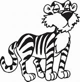 Tiger Coloring Pages Cartoon Template Color Printable Colourless Tigre El Kids Cute Print Freedom Story Stories Templates Jungle Respect Colouring sketch template
