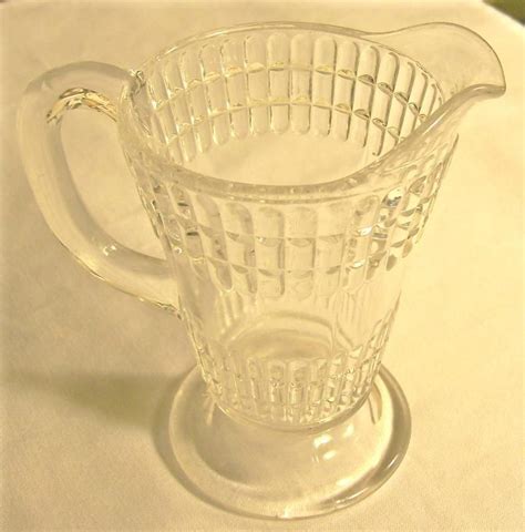 columbia double beetle band creamer early american pressed pattern gla