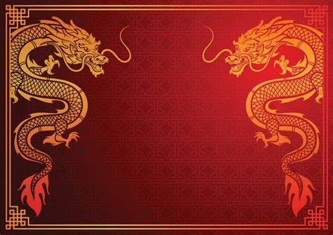 chinese dragon template premium vector