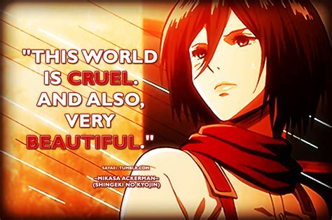 Anime And Manga Quotes ~shingeki No Kyojin~“this World Is Cruel And