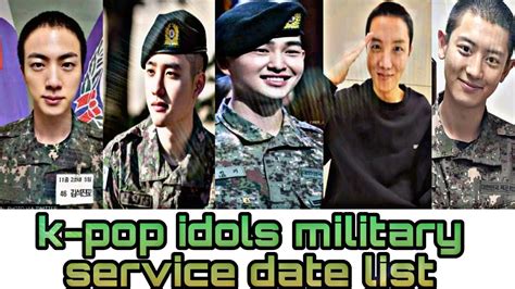 kpop idols military service date list 🌺 k pop military service