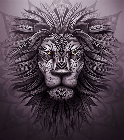 Эскиз льва с орнаментами Leo Tattoo Designs Tribal Chest Tattoos