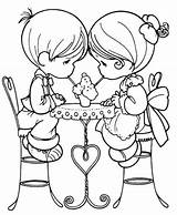 Coloring Pages Precious Moments Valentines Rylee Kids Colouring Printable Book Template Drinking Together Sheets Wedding Color Stamps Books Choose Board sketch template