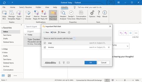 important mail alert  outlook notifies    long awaited email arrives