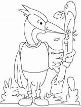 Woodpecker Coloring Pages Cheerful Popular sketch template