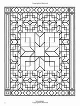 Coloring Pages Quilt Patchwork Designs Books Embroidery Amazon sketch template