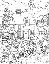 Coloring Adult Book Pages Little Towns Colouring House Printable Sheets Sweet Amazon Detailed Small sketch template