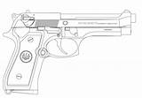 Beretta Pistolet Pistol Kolorowanka Tegninger Kolorowanki Armas Pistoler Druku Dla Pistolas Dzieci Broń Glock sketch template