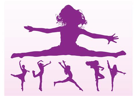 Dancing Girls Silhouettes Pack Download Free Vector Art Stock